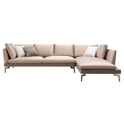 L Shape High-Class Feather Down Filling Sectional Sofas Contemporary Comfort Couch Loose Classic Modular Sofas
