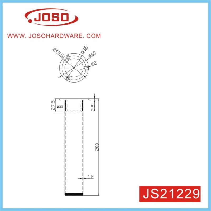 High Qualtiy Metal 200mm Height Furniture Leg for Sofa