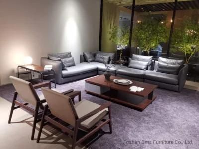 China Home Furniture Modern Living Room High-End Sectional Italy Leather Sofa