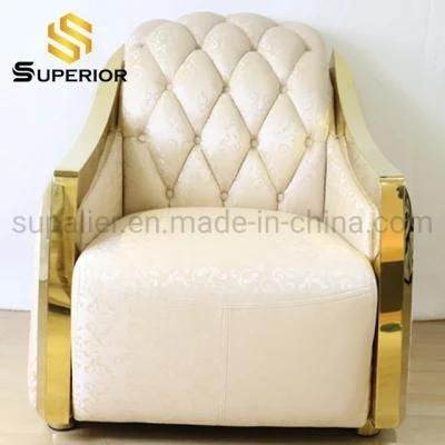 Luxury Antique Cow Leather Singe Sofa for Living Room