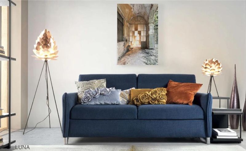 Furniture Modern White Linen Double Sofa Set Time Living Room Leisure Sofa Bed