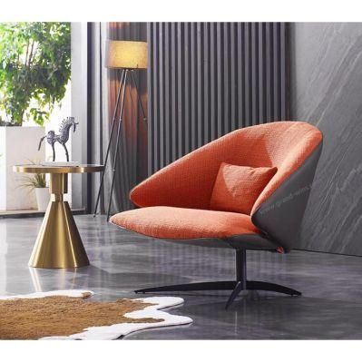 Modern Iron Leg Hotel Furniture Customized Leather Leisure Chair
