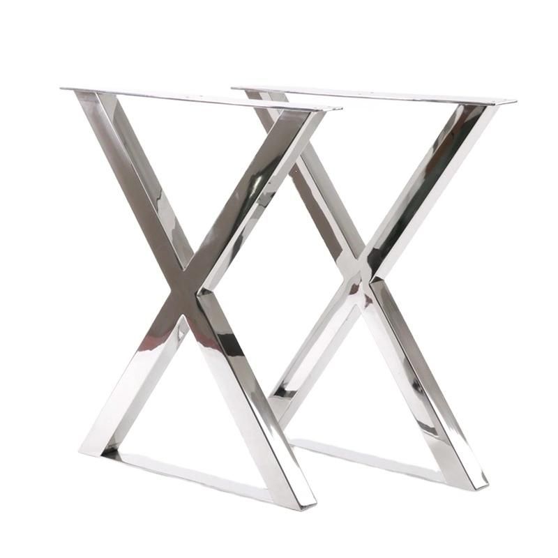 Wholesale X Shape Metal Furniture Square Table Frame Legs