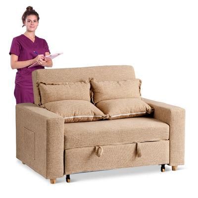 Ske001-4 Hospital Soft Foldable Fabric Accompany Sofa