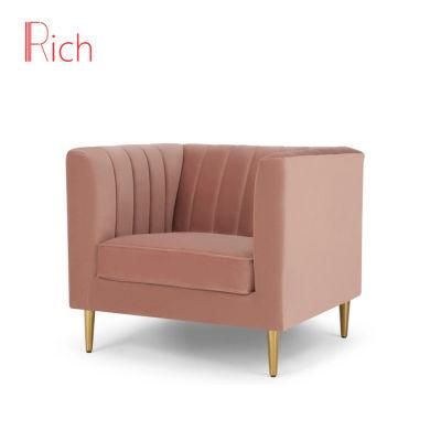 European Modern Single Seat Furniture Velvet Fabric Cover Sectional Couch Living Room Sofa Cover Set