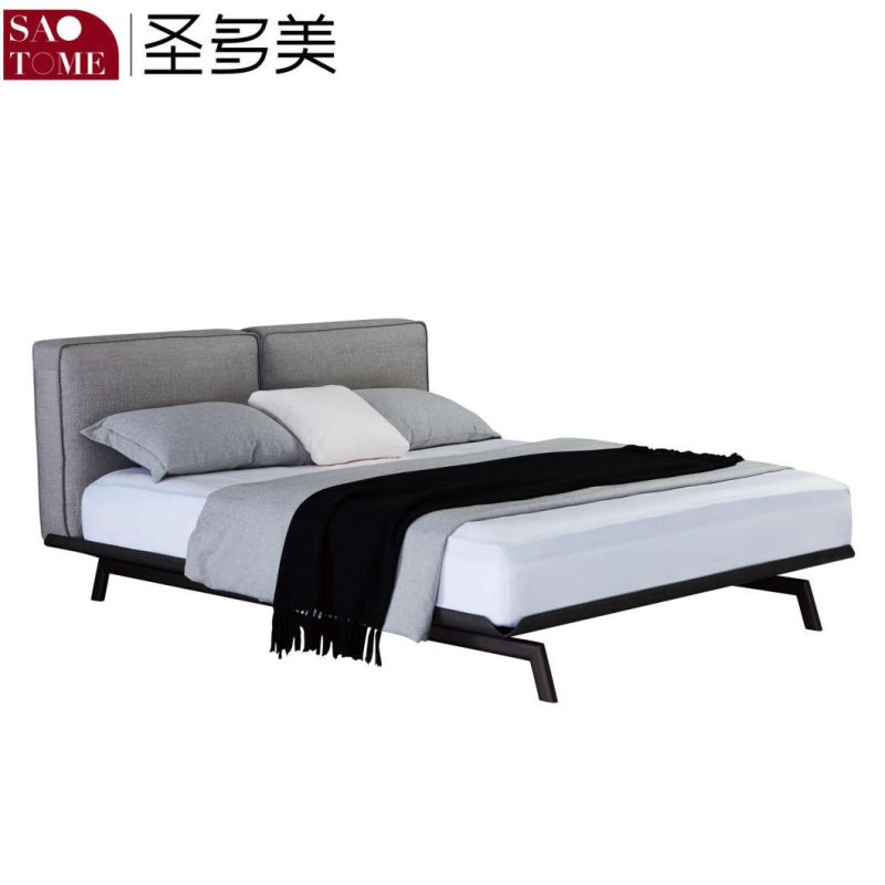 Modern Solid Wooden Home Bedroom Hotel Furniture Sofa 180m Double King Bed