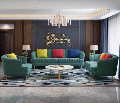 (MN-HSF012) Hotel Lobby Fabric Sofa Home 1+2+3 Living Room Sofa Set