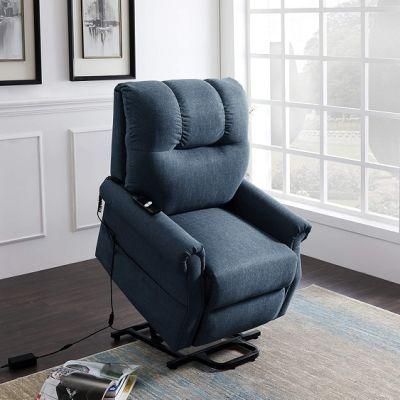 Electric Power Lift Chair Lazy Sofa Elderly Office Living Room Bluish Grey Recliner Sofa