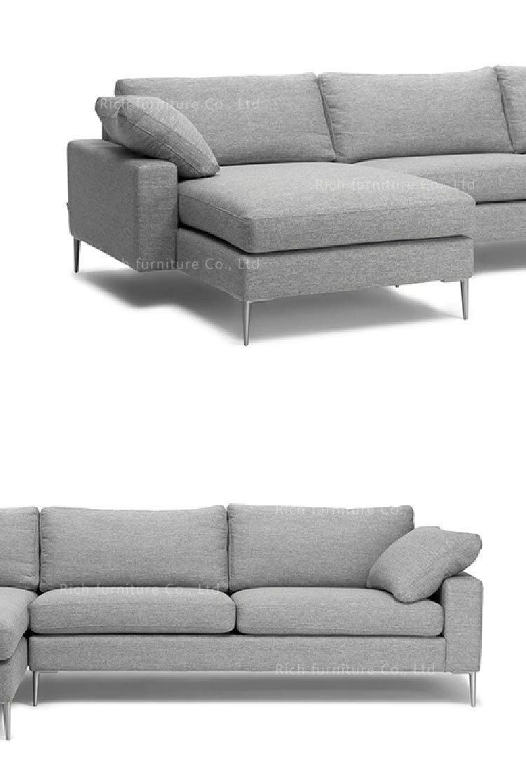 Living Room Furniture Couch Italy Modern Sofa Reclining Sectional Fabric L Shaped Corner Sofa