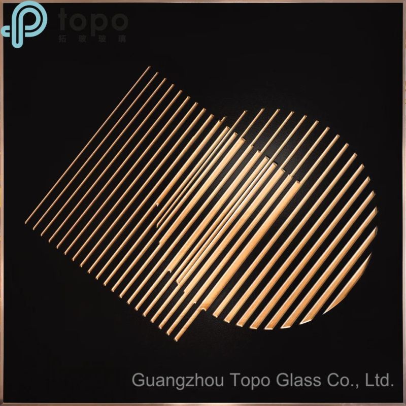 Three-Dimensional Abstract Interior Wall Glass Painting (MR-YB6-2044D)