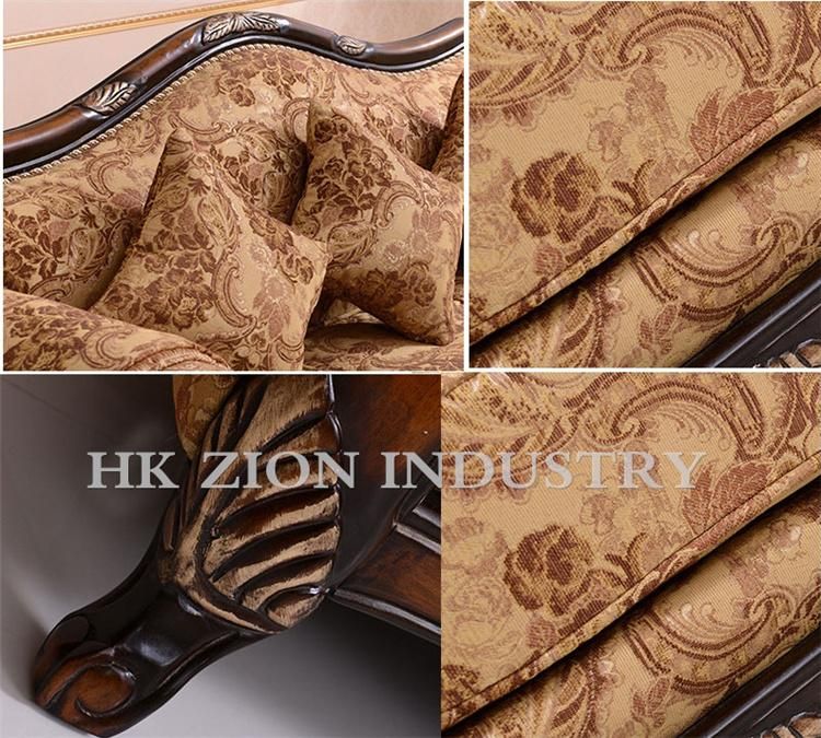 3 Seater Sofa Single Sofa Sleeping European Style Sofa Set Furniture Living Room Sleeper Sectional Fabric Sofa Antique Wood Home Furniture Sofa
