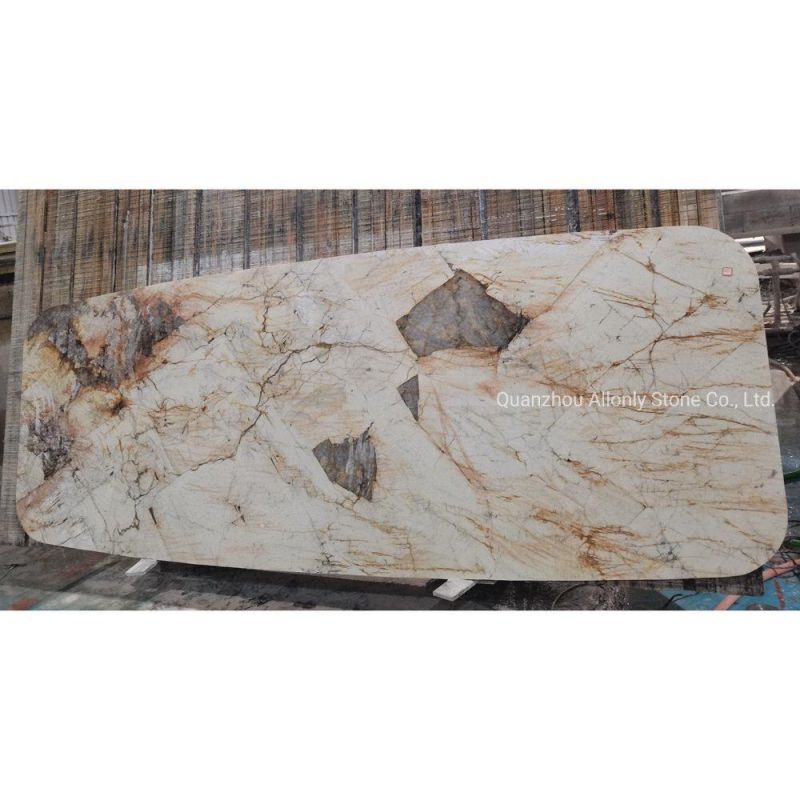 Custom Furniture Design Luxury Stone Deco Pandora Quartzite Marble Dining Table