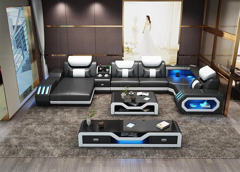 Europe Popular Living Room Sofa LED Light Storage Design G8046