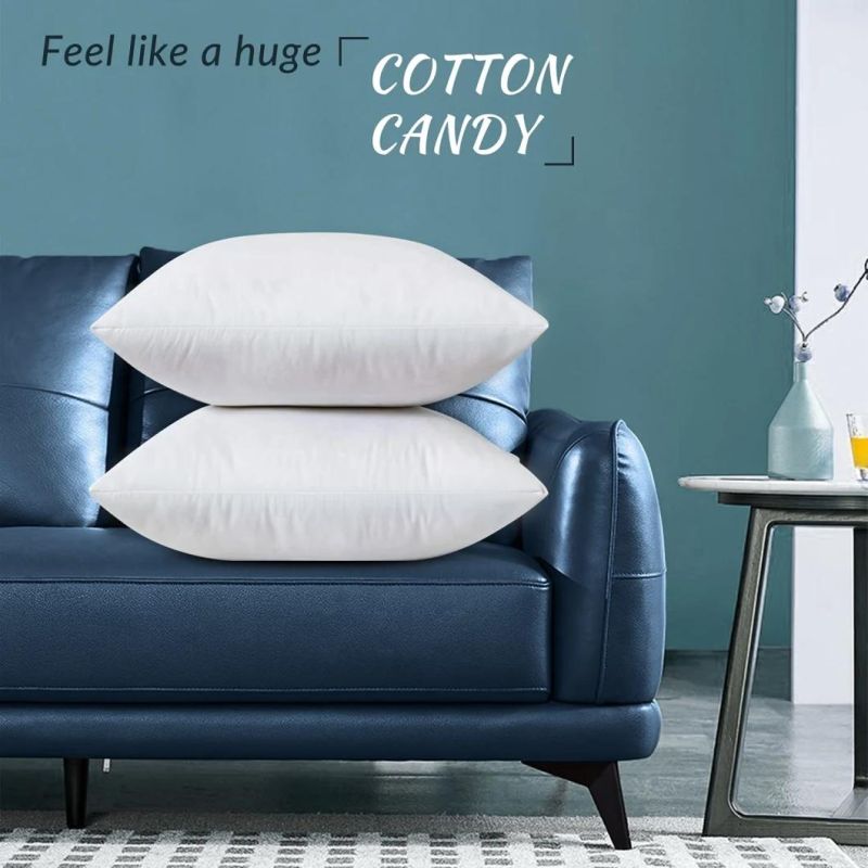 Wholesale and Customizable Luxury Cotton Fluffy Down Feather Square Pillow Cushion