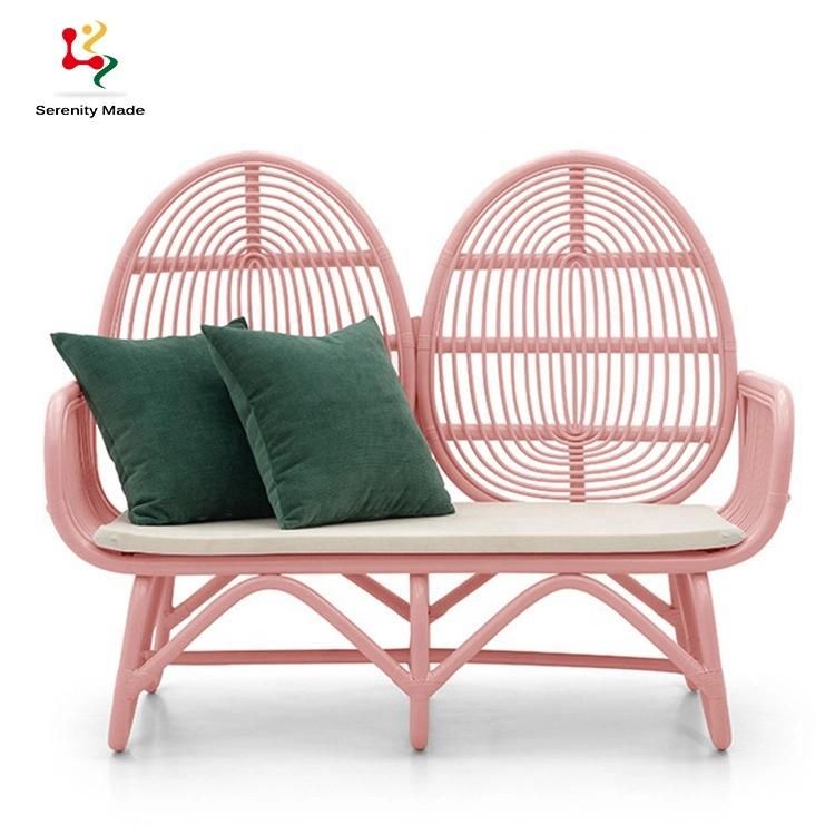 Outdoor Furniture Hotel Resort Garden Rattan Wicker Leisure Balcony Layback Living Room Two Seater Sofa