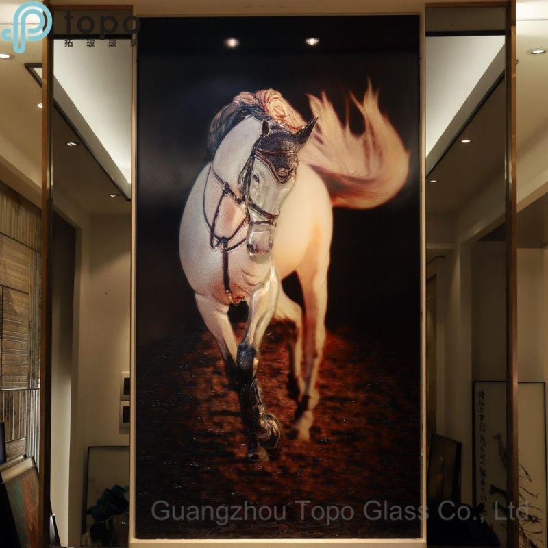 Chinese Style Horse Win Success Immediately Upon Arrival Glass Painting (MR-YB17-817)