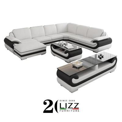 Promotion Office/Hotel/Home Furniture Lounge Sectional Leather Sofa Set