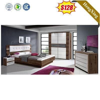 Wholesale Modern Design Hotel Home Bedroom Furniture Bed Wooden Melamine Bedroom Set Sofa King Double Size Wall Beds