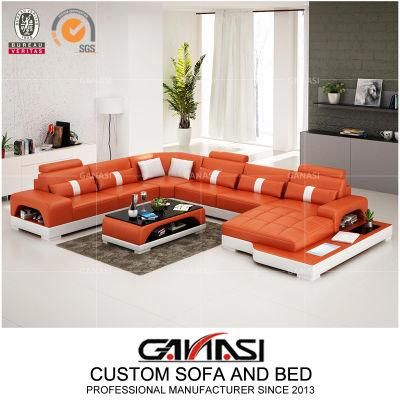 Furniture Living Room Home Interior Corner Leather Sofa