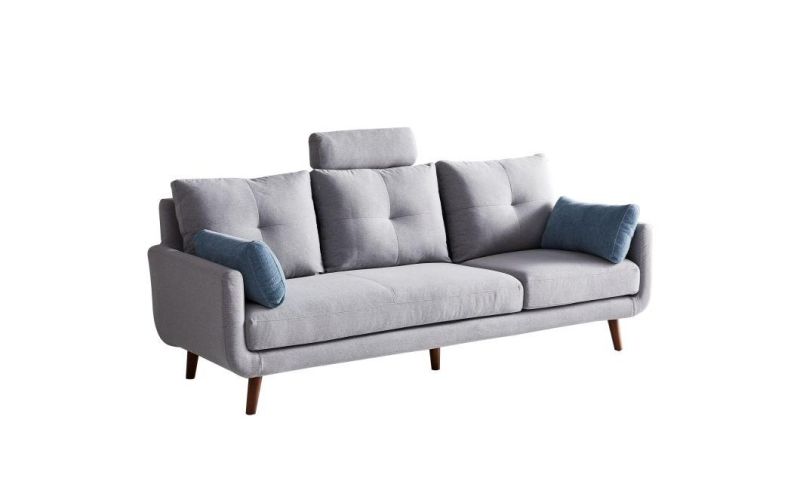 L Shape High Back Headrest Fabric Japan Style Hotel Living Room Sofa