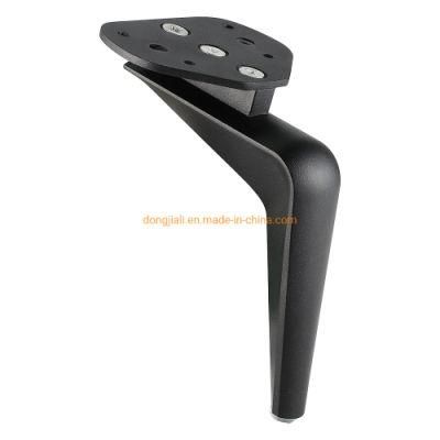 Mdern Style Black Sofa Leg Aluminum Alloy Metal Leg for Furniture Cabinet and Beds