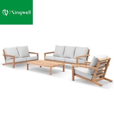 Teak Outdoor Garden Patio Leisure Modern Wholesale Sofa Set Fot Poolside