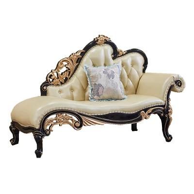 Home Sofa Furniture Factory Wholesale Classic Luxury Leather Chaise Lounge in Optional Furnitures Color