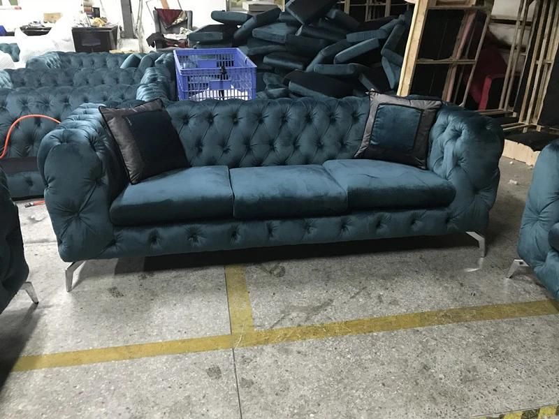 Fabric Sofa with Button for Home Furniture