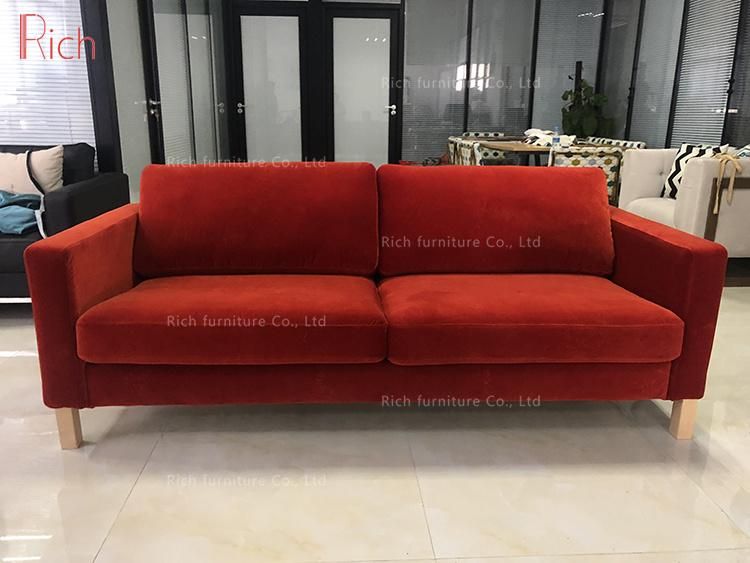 Modern Hotel Reception Office Living Room Furniture Double Fabric Sofa