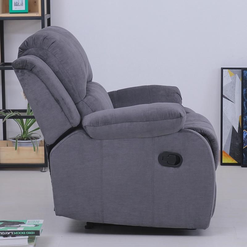 Dark Grey Fabric Living Room Sofa Reclining Chair Adjustable