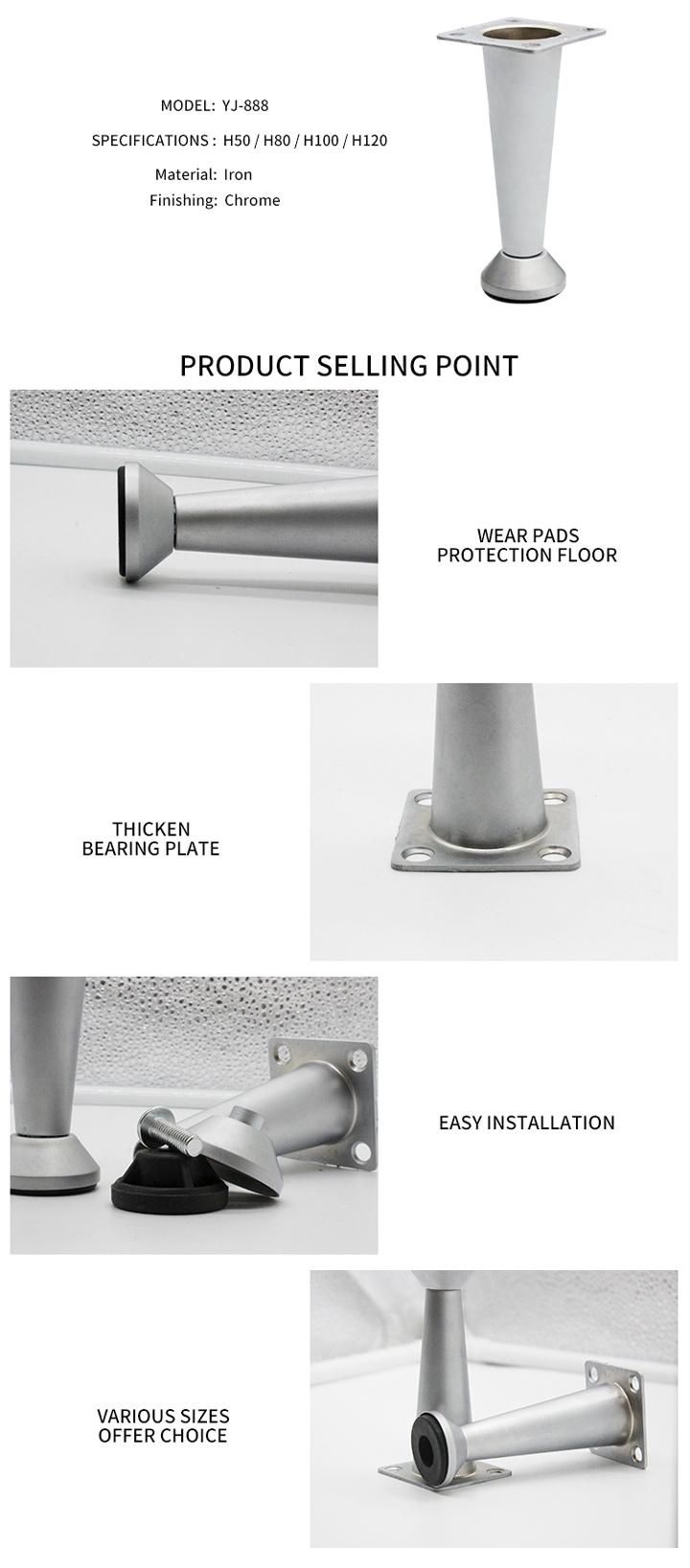 Decorative Chrome Finish Sofa Leg