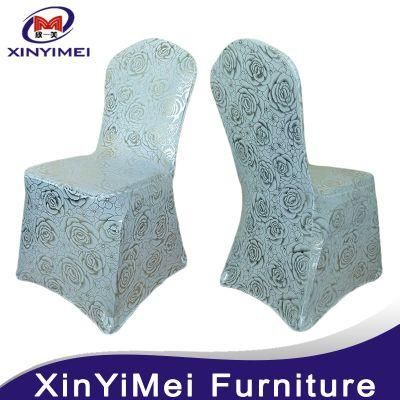 Bronzing Chair Cover Elastic Spandex Coverings Metallic Flower Lycra Cloth Chairs Slipcover for Party Wedding Banquet (XYM-BC95)