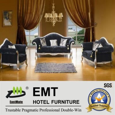 Deluxe Fabric Hotel Living Room Sofa Set (EMT-T89)