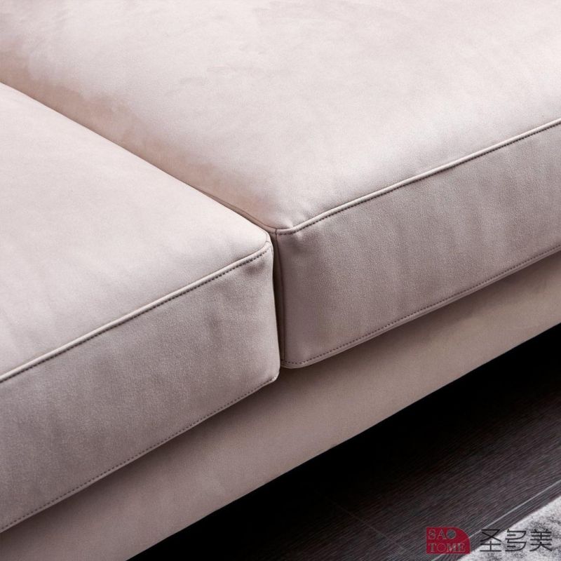 Living Room Furniture Luxury Leather Sofa with Stainless Steel Feet Sofa