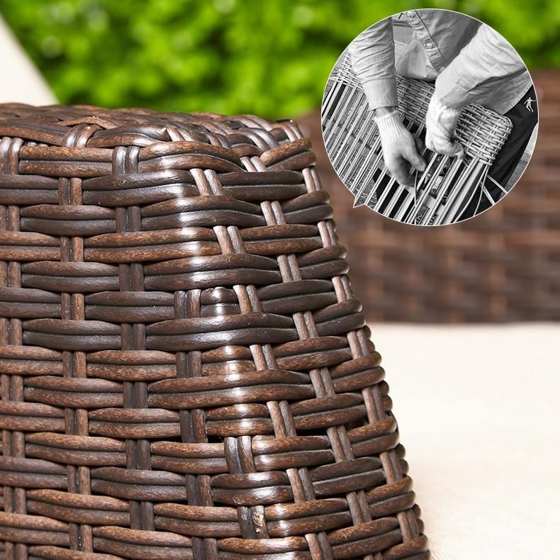 Wicker Chair Three-Piece Set Outdoor Balcony Table and Chair Five-Piece Set Indoor Living Room Leisure Lazy Lounge Chair Courtyard Small Sofa