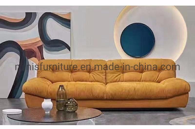 (MN-SF117) Chinese Home/Hotel Living Room Sofa Furniture Modern 3sitter Brown Couch