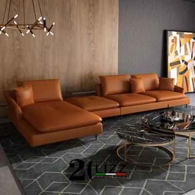 Modern Design Lounge Upholstered Home Furniture Couch Leather Living Room Sofa