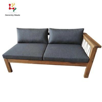 Outdoor Furniture Teak Frame Upholstery Couch Sofa