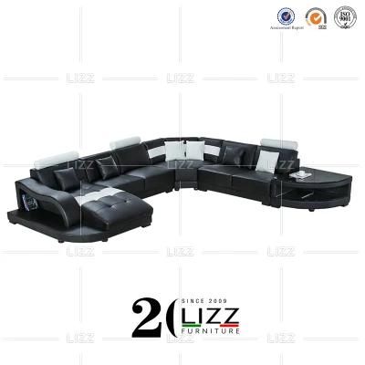 Online Retail Home Furniture Living Room U Shape Sectional LED Sofa