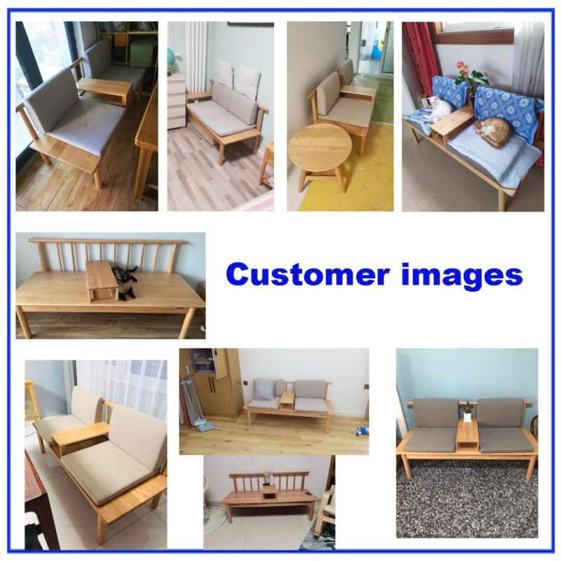 Factory Cheap Price Simple Design Solid Wood Furniture Sitting Room Furniture 3 Seaters Couch Sofa