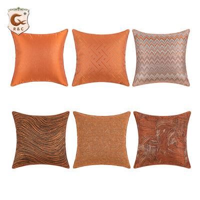 Modern Light Luxury Sofa Couch Car Cushion Cover Silk Satin Hot Stamping Pillow Case Cover Metal Color Pillowcase Pillowcover