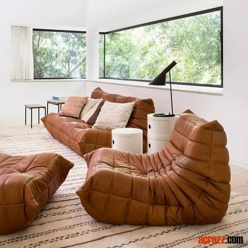 Modern Design Fabric Lounge Apartment Sofa Chair Original Design Sofa 2 Seater in Vintage Leather Lounge Chair
