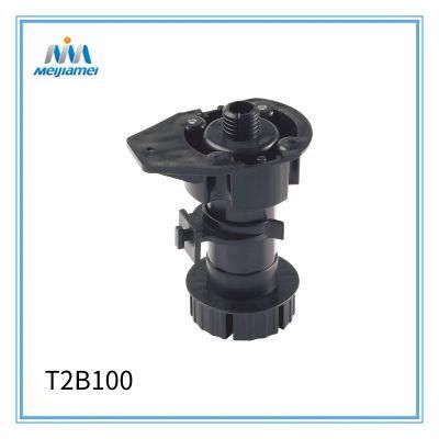T2b100 ABS Plinth Feet 100mm with Dowelled Base for Frameless Cabinets