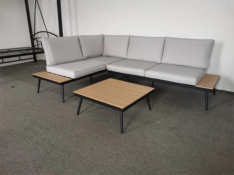 3PCS Alumi Sofa Set Garden L Shape Pario Sofa