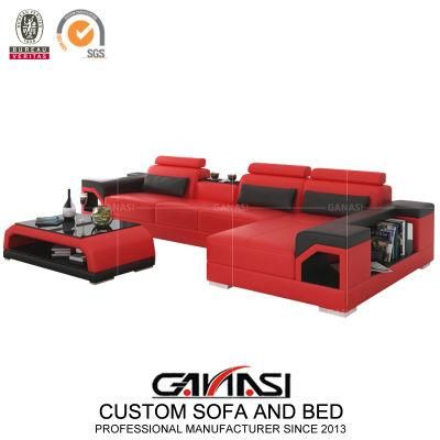 Big Size L Shape Colorful Function Leather Sofa Set