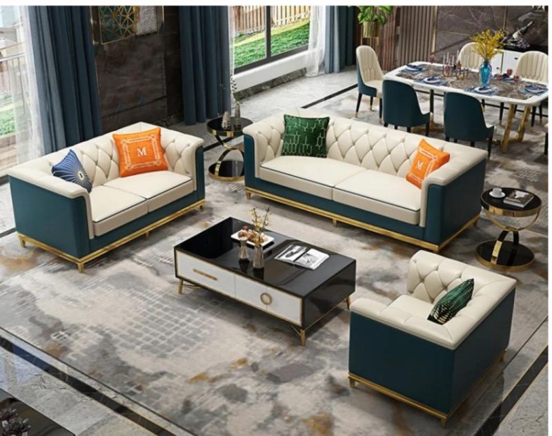Modern Home Furniture Leisure Leather Sofa Set