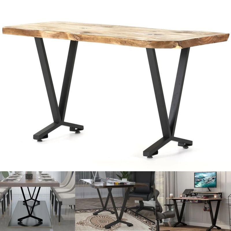 Adjustable Metal Cast Iron Industrial Coffee X Shape Table Legs