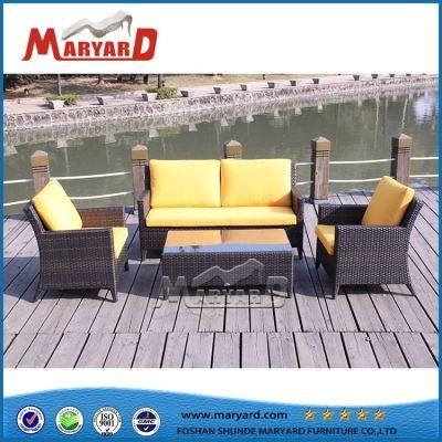 Outdoor Patio Furniture Wicker/Rattan Aluminum Sofa Set
