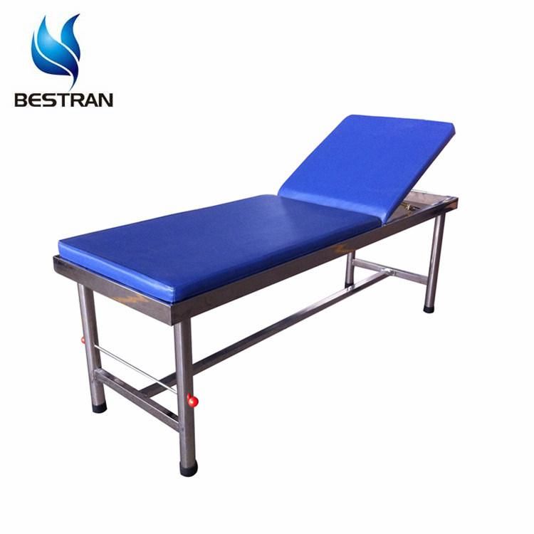 Bt-Ea012 Hospital Stainless Steel Examination Couch with Paper Roll Holder Medical Examination Table Backrest Lift Price