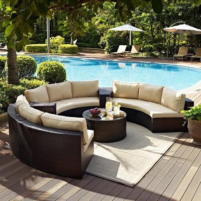 Rattan Sofa Courtyard Balcony Leisure Rattan Furniture Sofa